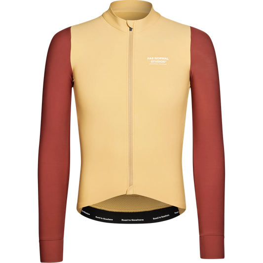 PAS NORMAL STUDIOS Mechanism Long Sleeve Jersey - Camel/Maroon