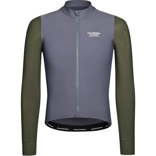 PAS NORMAL STUDIOS Mechanism Long Sleeve Jersey - Steel/Dark Olive
