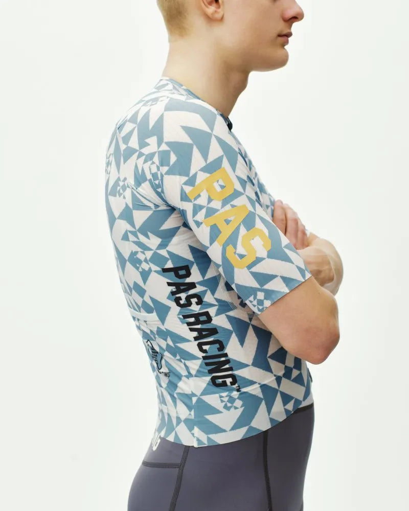 PAS NORMAL STUDIOS Mechanism Pro Men`s Jersey - AOP Origami Light Blue