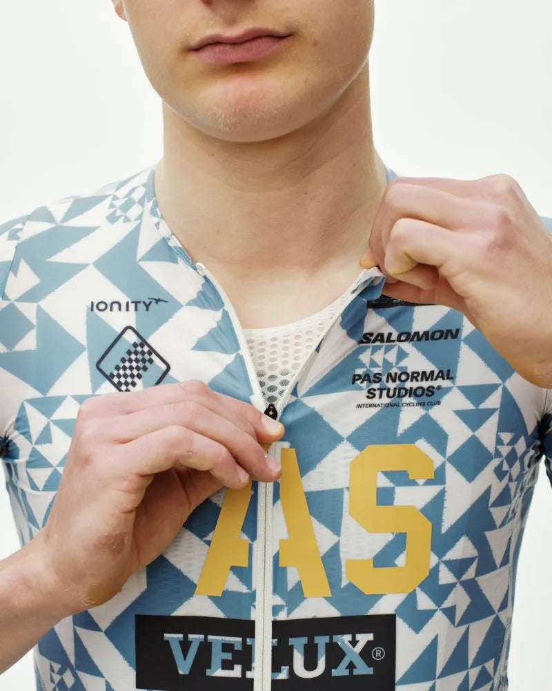 PAS NORMAL STUDIOS Mechanism Pro Men`s Jersey - AOP Origami Light Blue