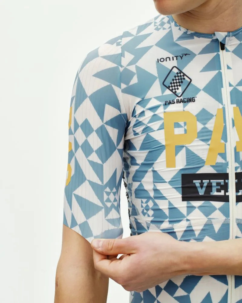 PAS NORMAL STUDIOS Mechanism Pro Men`s Jersey - AOP Origami Light Blue