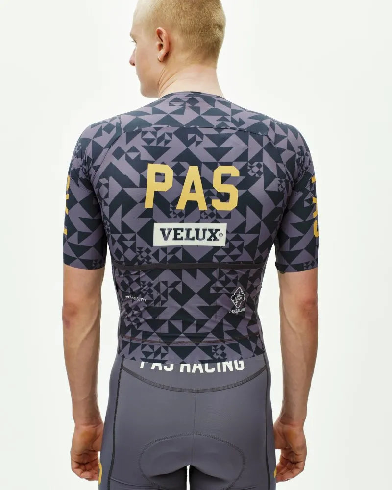 PAS NORMAL STUDIOS Mechanism Pro Men`s Jersey - AOP Origami Grey
