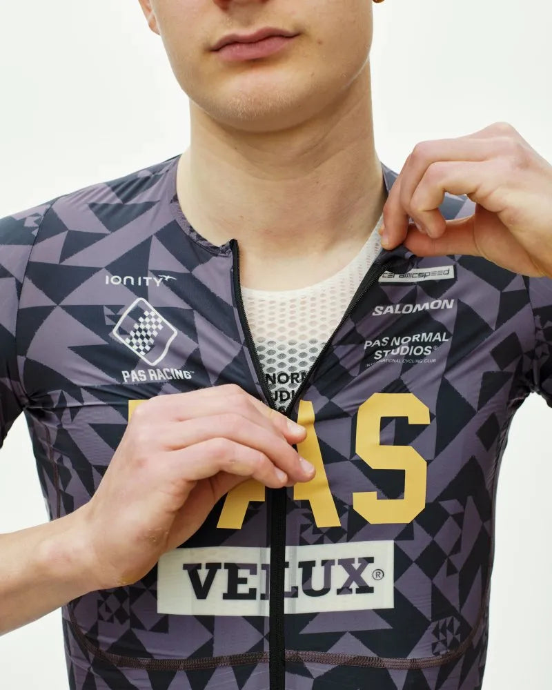 PAS NORMAL STUDIOS Mechanism Pro Men`s Jersey - AOP Origami Grey
