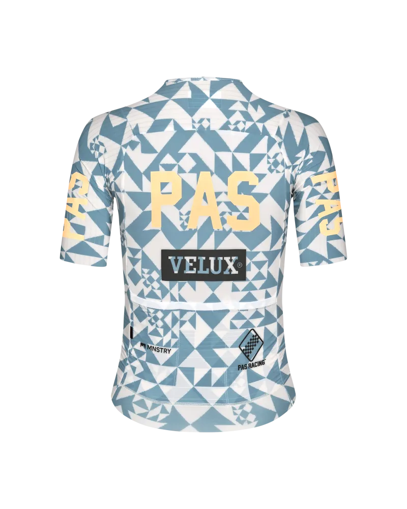 PAS NORMAL STUDIOS Mechanism Pro Women`s Jersey - AOP Origami Light Blue