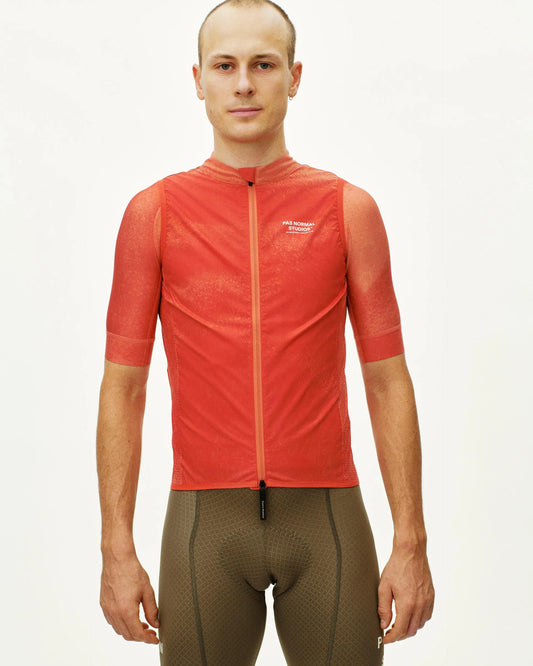 PAS NORMAL STUDIOS Mechanism Stow Away Gilet - AOP Hibiscus