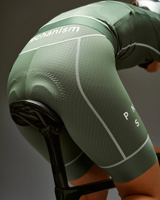 PAS NORMAL STUDIOS Mechanism Women Bib Shorts - Khaki Green