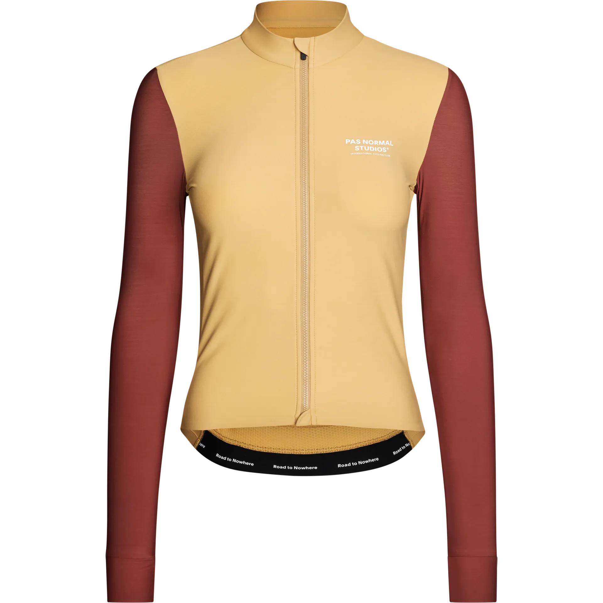 PAS NORMAL STUDIOS Mechanism Women Long Sleeve Jersey - Camel/Maroon