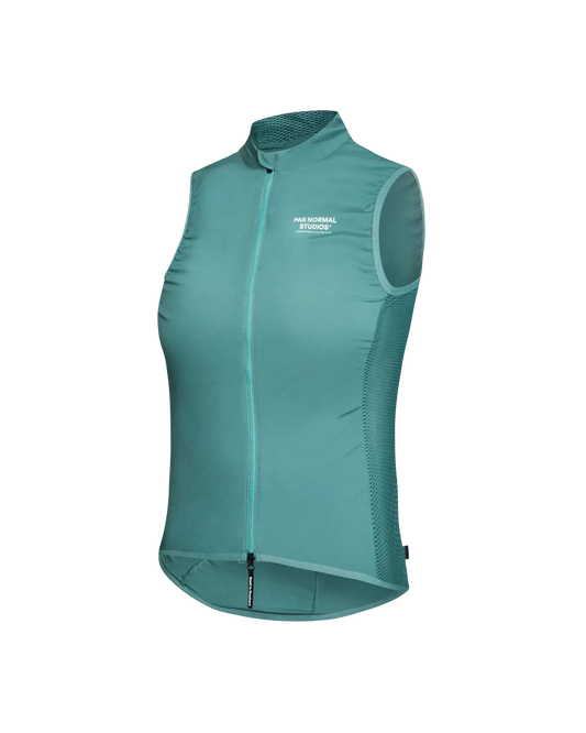 PAS NORMAL STUDIOS Mechanism Women Stow Away Gilet - Grey Teal