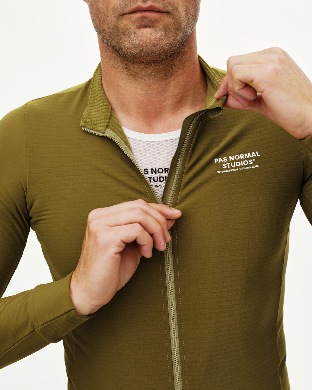 PAS NORMAL STUDIOS Men Essential Long Sleeve Jersey - Khaki Green