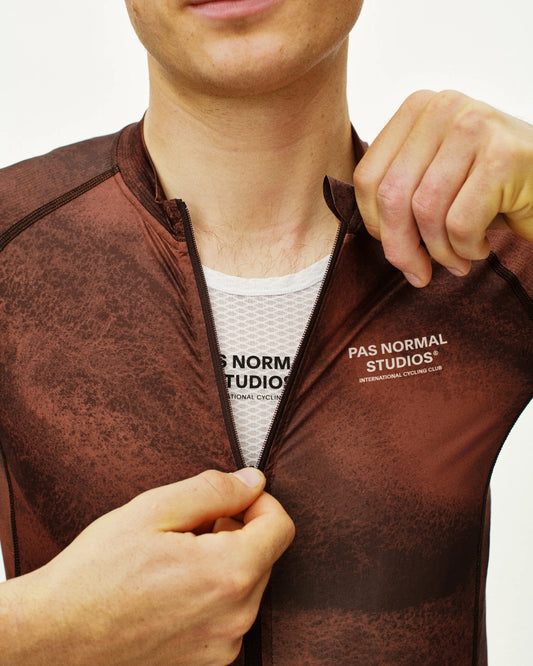 PAS NORMAL STUDIOS Men Mechanism Jersey - AOP Light brown