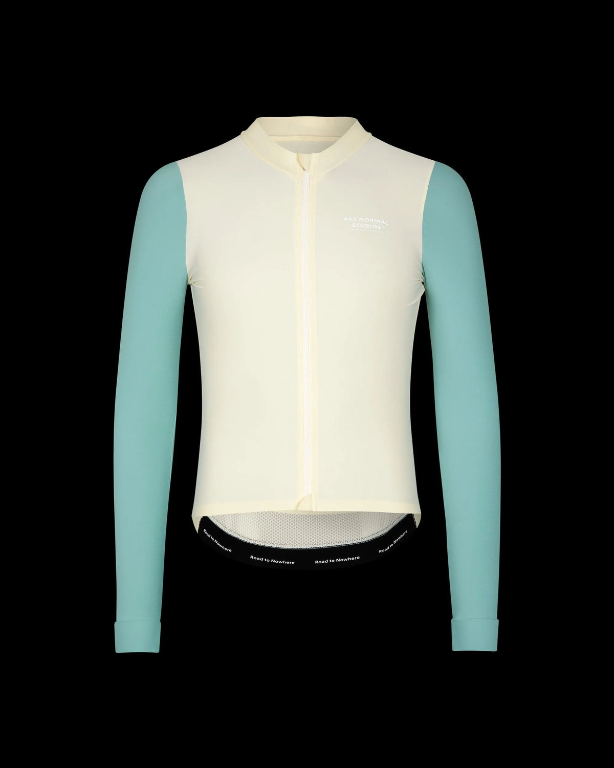 PAS NORMAL STUDIOS Men Mechanism Long Sleeve Jersey - Off-White / Light Teal