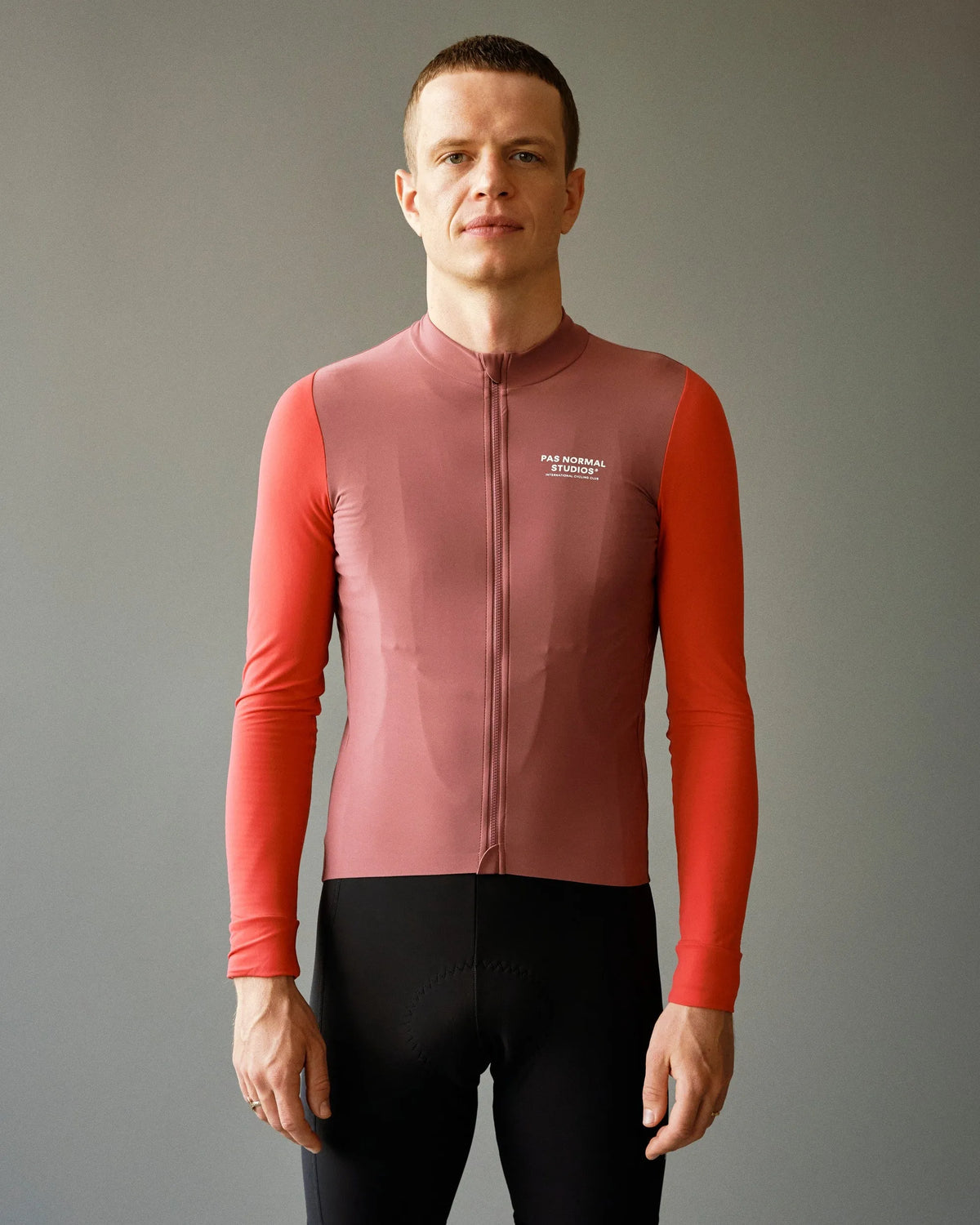 PAS NORMAL STUDIOS Men Mechanism Long Sleeve Jersey - Color Block Red