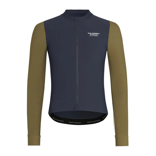 PAS NORMAL STUDIOS Men Mechanism Long Sleeve Jersey - Dusty Navy / Brown Olive