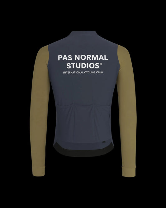 PAS NORMAL STUDIOS Men Mechanism Long Sleeve Jersey - Dusty Navy / Brown Olive