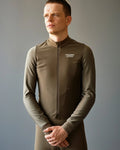 PAS NORMAL STUDIOS Men Mechanism Thermal Long Sleeve Jersey - Earth / Dark Stone