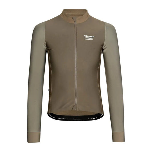 PAS NORMAL STUDIOS Men Mechanism Thermal Long Sleeve Jersey - Earth / Dark Stone