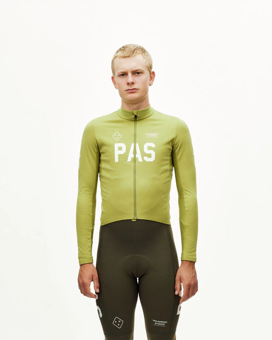 PAS NORMAL STUDIOS Men PAS Mechanism Thermal Long Sleeve Jersey 2.0 - Dark Lime
