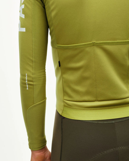 PAS NORMAL STUDIOS Men PAS Mechanism Thermal Long Sleeve Jersey 2.0 - Dark Lime
