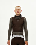 PAS NORMAL STUDIOS Men Thermal Hooded Windproof Baselayer - Dark Coffee