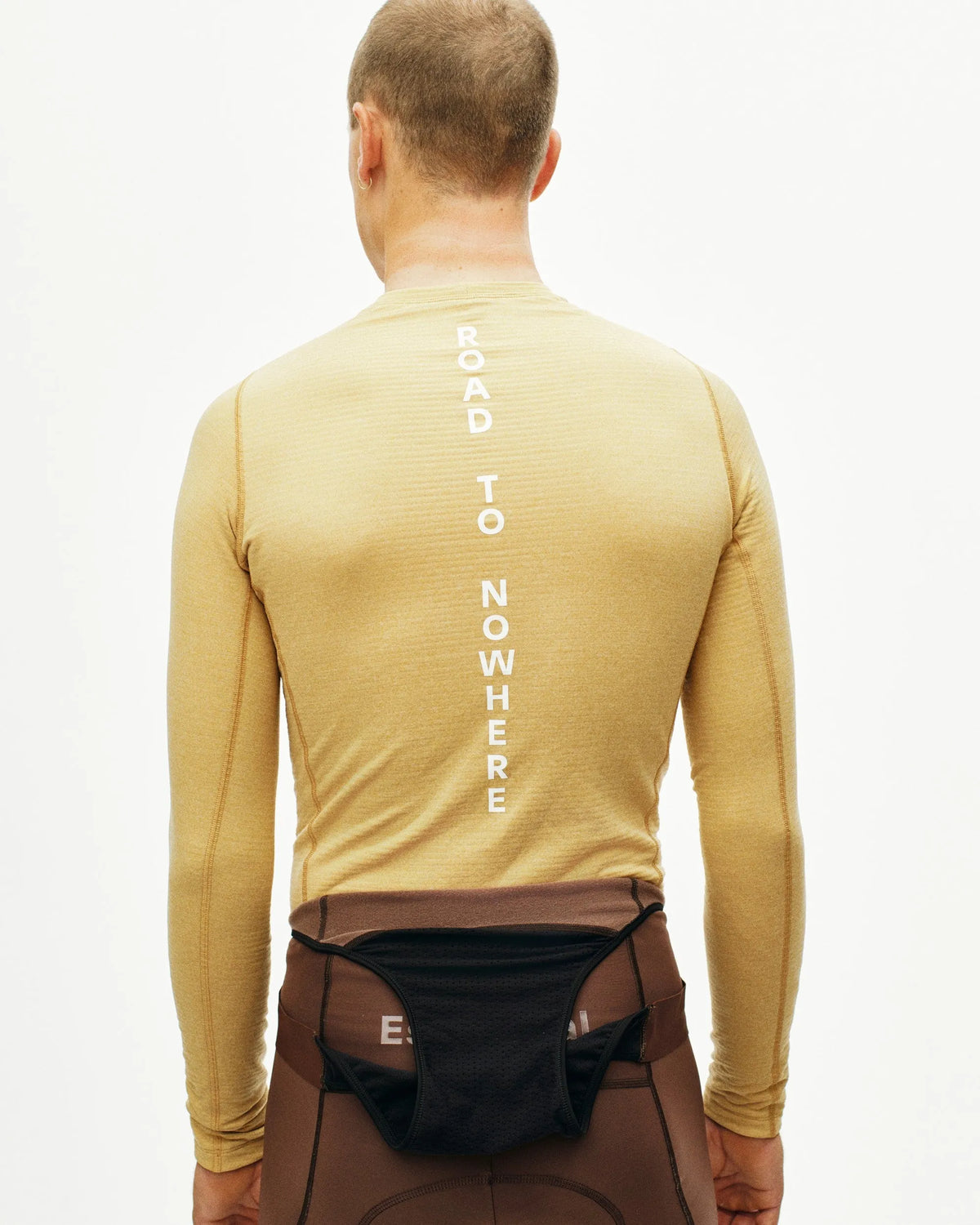 PAS NORMAL STUDIOS Men Thermal Hooded Windproof Base Layer - Camel / Marron