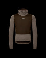 PAS NORMAL STUDIOS Men Thermal Hooded Windproof Baselayer - Dark Coffee