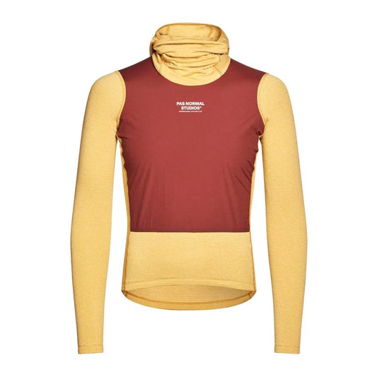 PAS NORMAL STUDIOS Men Thermal Hooded Windproof Base Layer - Camel / Marron