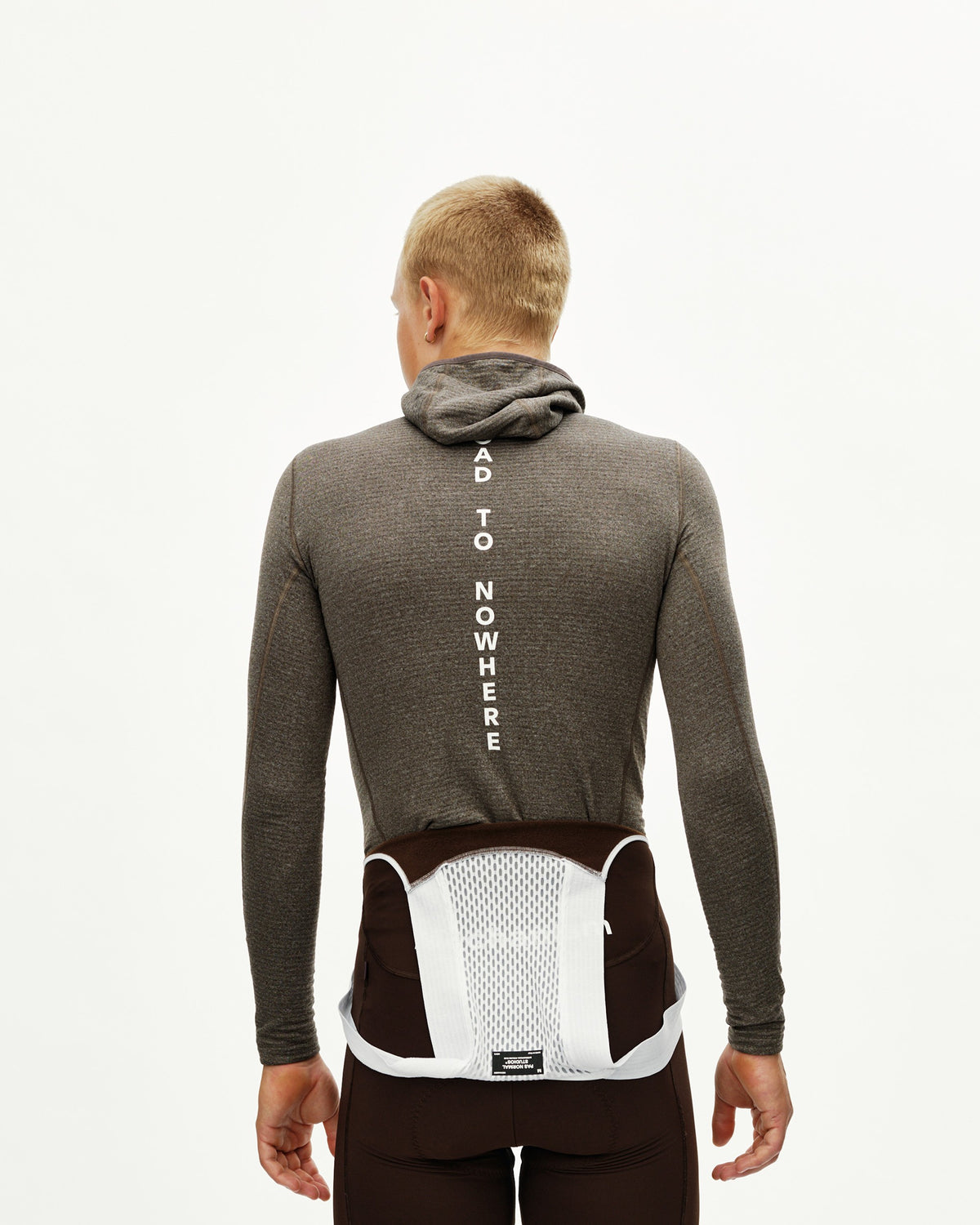 PAS NORMAL STUDIOS Men Thermal Hooded Windproof Baselayer - Dark Coffee