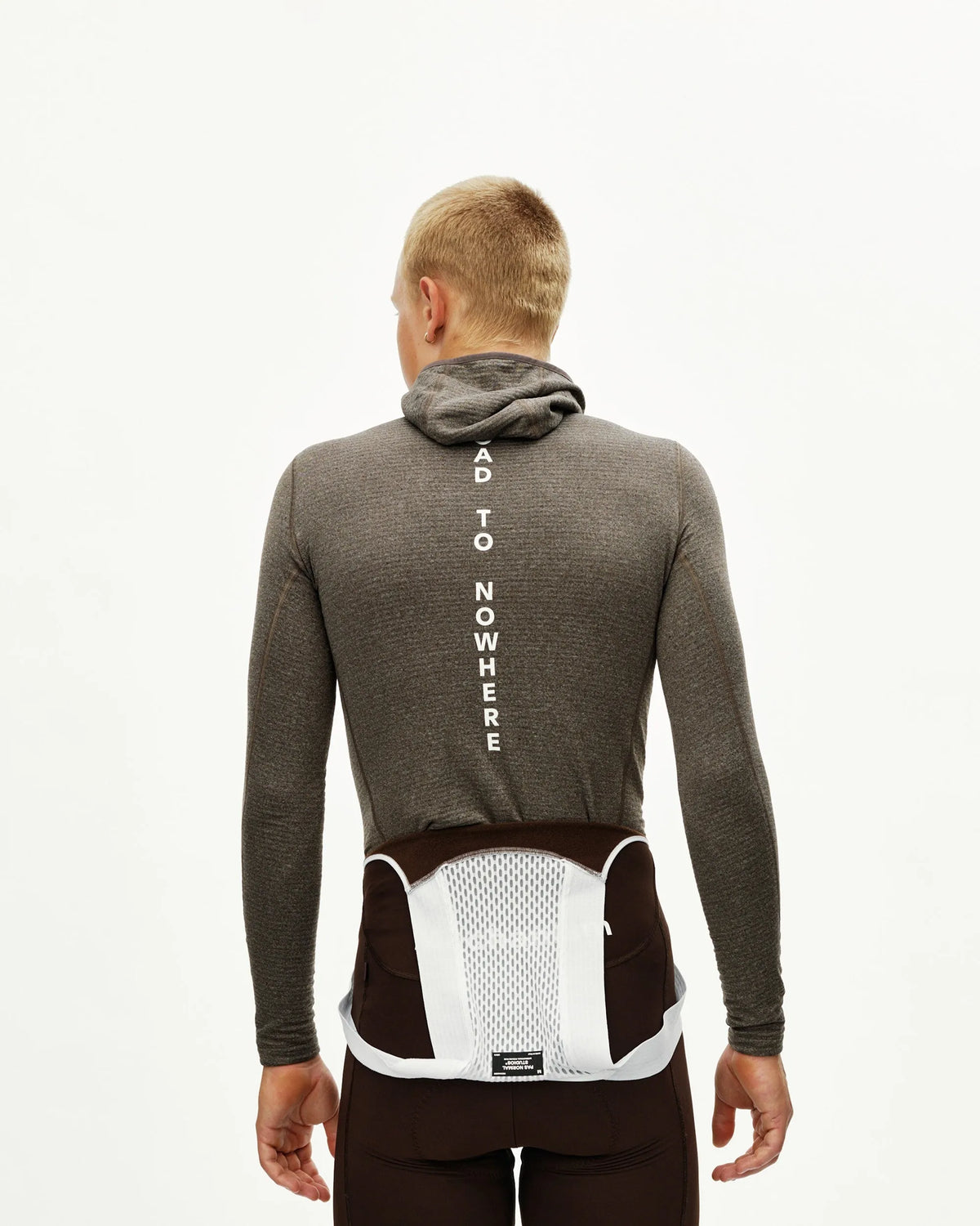 PAS NORMAL STUDIOS Men Thermal Hooded Windproof Baselayer - Dark Coffee