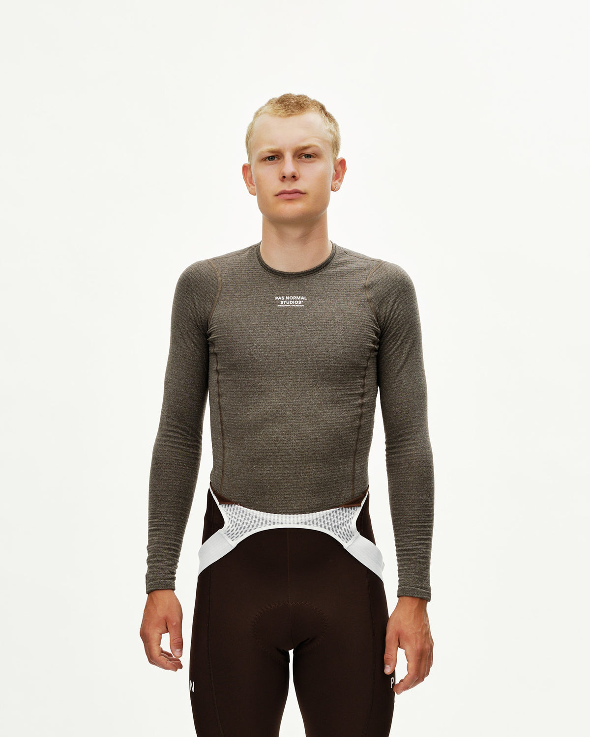 PAS NORMAL STUDIOS Men Thermal Long Sleeve Baselayer - Dark Coffee