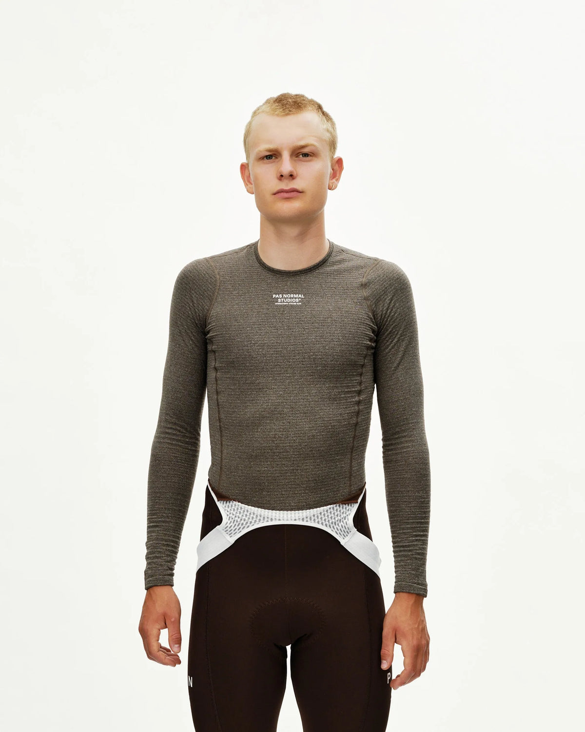 PAS NORMAL STUDIOS Men Thermal Long Sleeve Baselayer - Dark Coffee