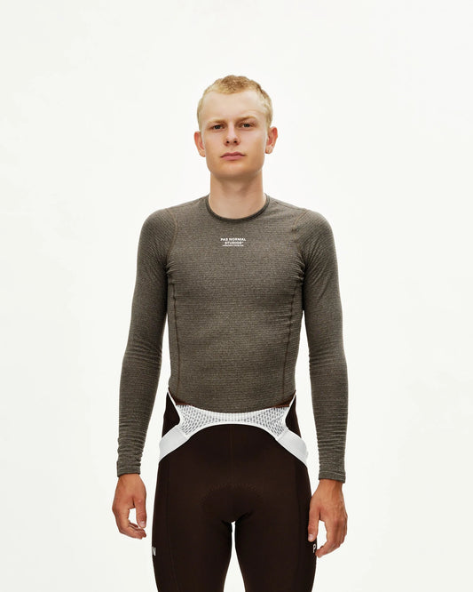 PAS NORMAL STUDIOS Men Thermal Long Sleeve Baselayer - Dark Coffee