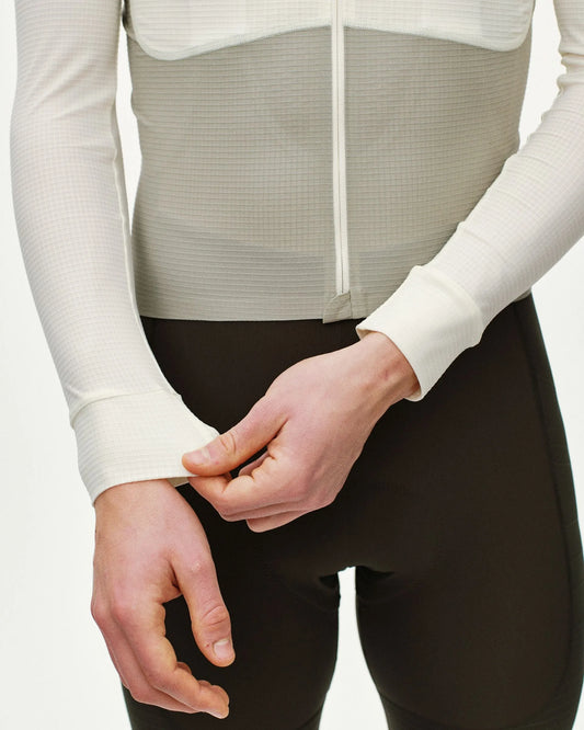 PAS NORMAL STUDIOS Men's Mechanism Pro Long Sleeve Jersey - Off White / Light Grey