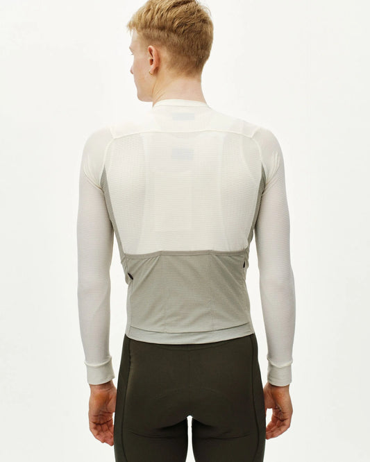 PAS NORMAL STUDIOS Men's Mechanism Pro Long Sleeve Jersey - Off White / Light Grey
