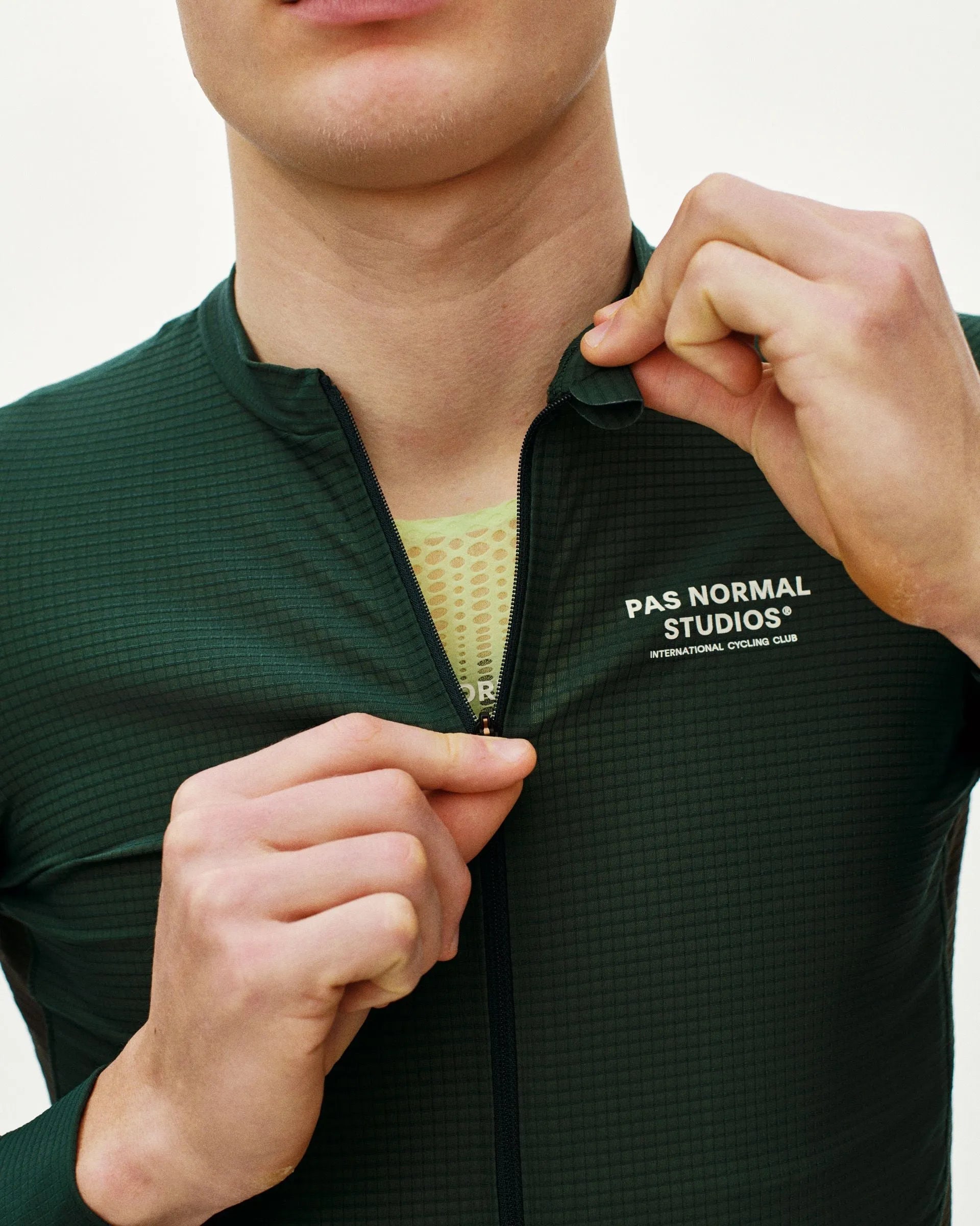 PAS NORMAL STUDIOS Men's Mechanism Pro Long Sleeve Jersey - Petroleum / Dark Olive