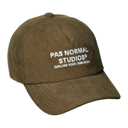 PAS NORMAL STUDIOS OFF-RACE TECH CORDUROY CAP - DEEP OLIVE
