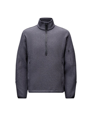 PAS NORMAL STUDIOS Off Race Boiled Wool Half Zip - Steel