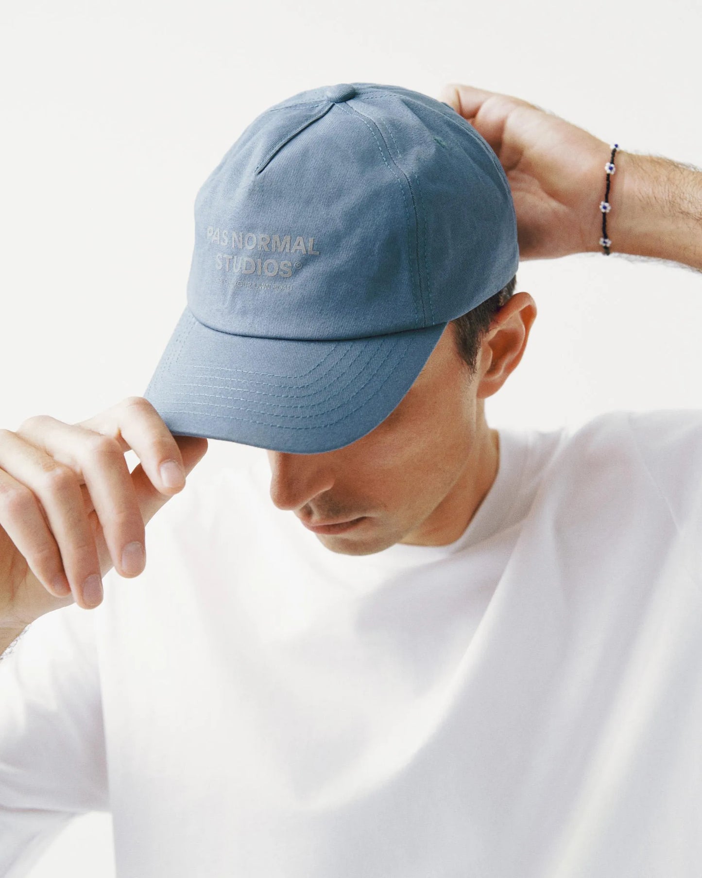 PAS NORMAL STUDIOS Off Race Cotton Cap - Light Blue