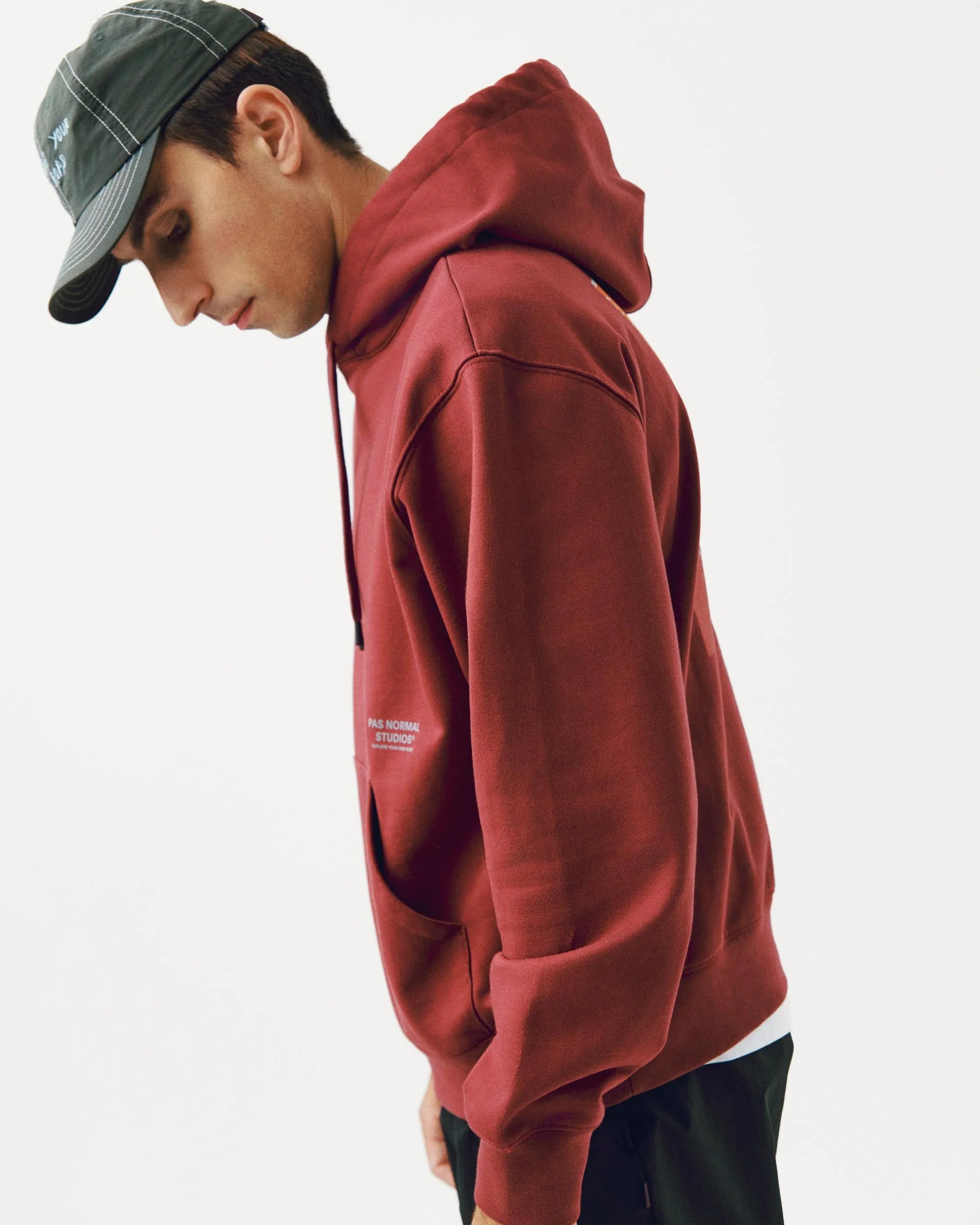 PAS NORMAL STUDIOS Off Race Graphic Hoodie - Maroon