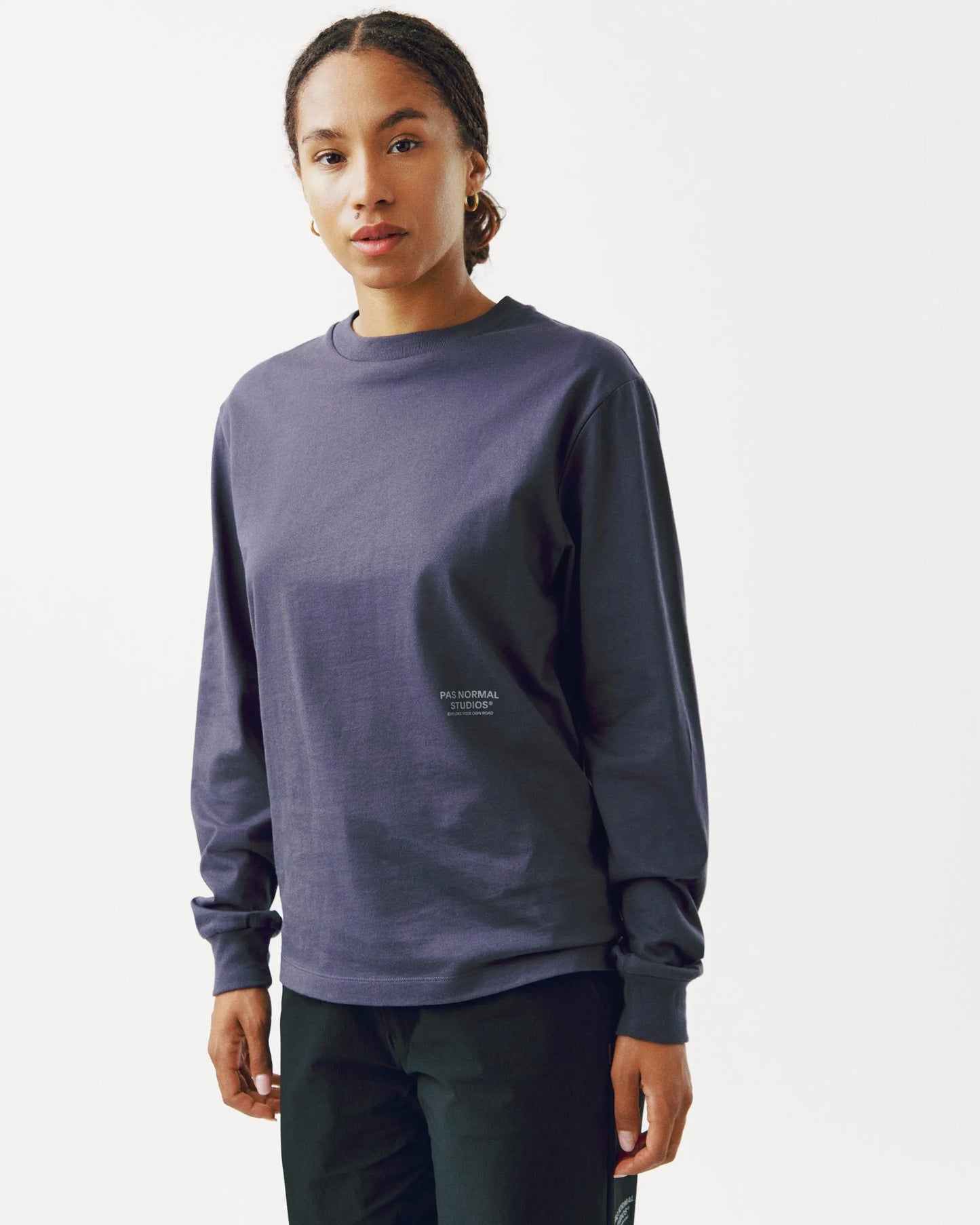 PAS NORMAL STUDIOS Off Race Graphic LS TShirt - Steel