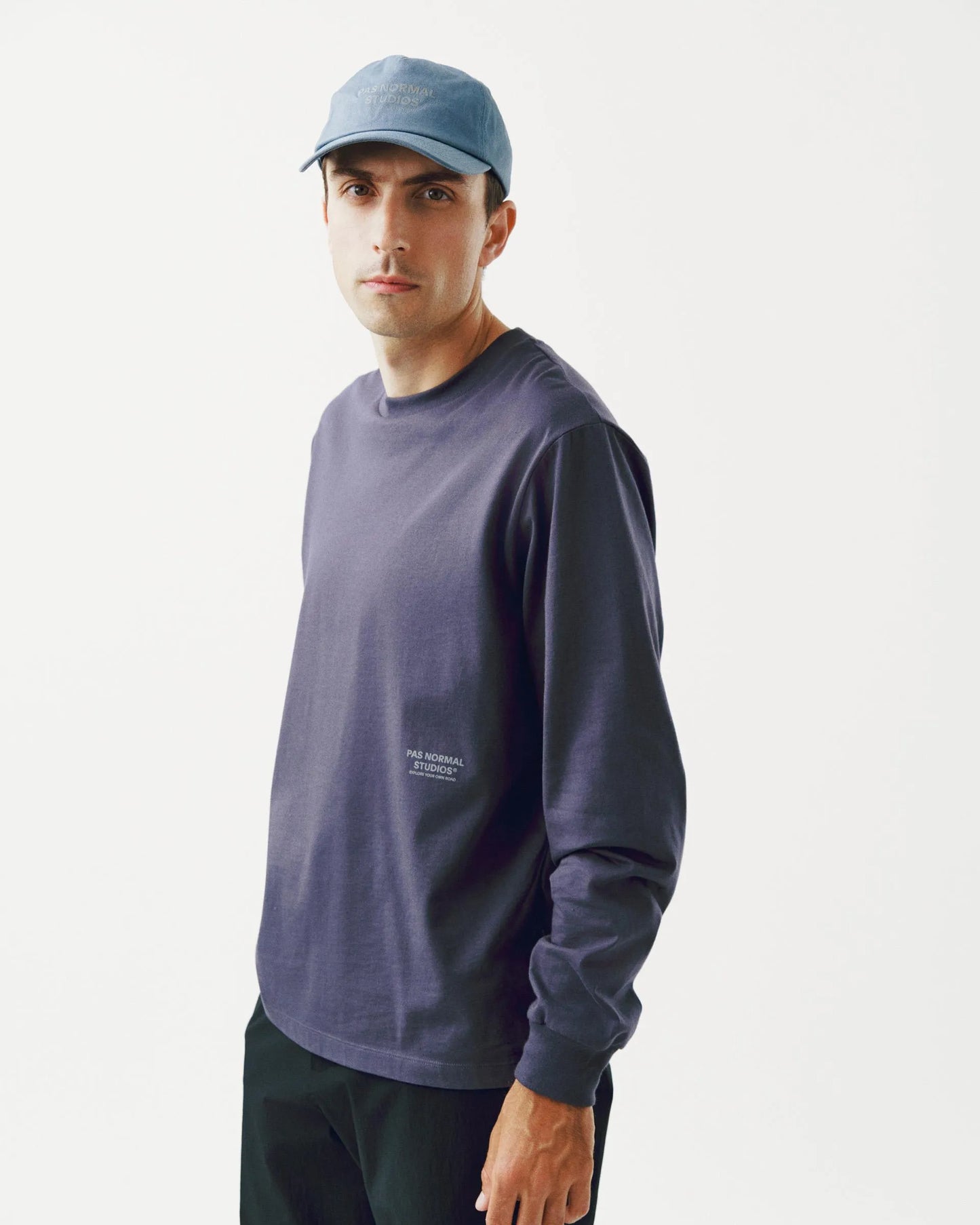 PAS NORMAL STUDIOS Off Race Graphic LS TShirt - Steel