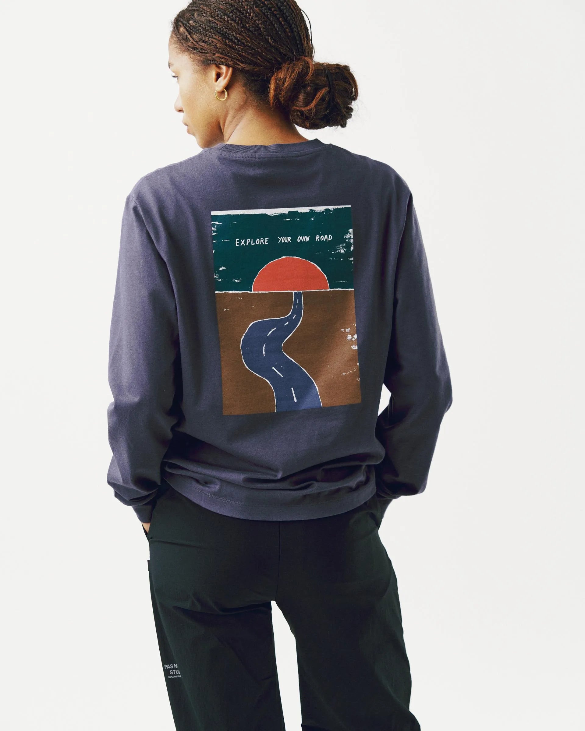 PAS NORMAL STUDIOS Off Race Graphic LS TShirt - Steel