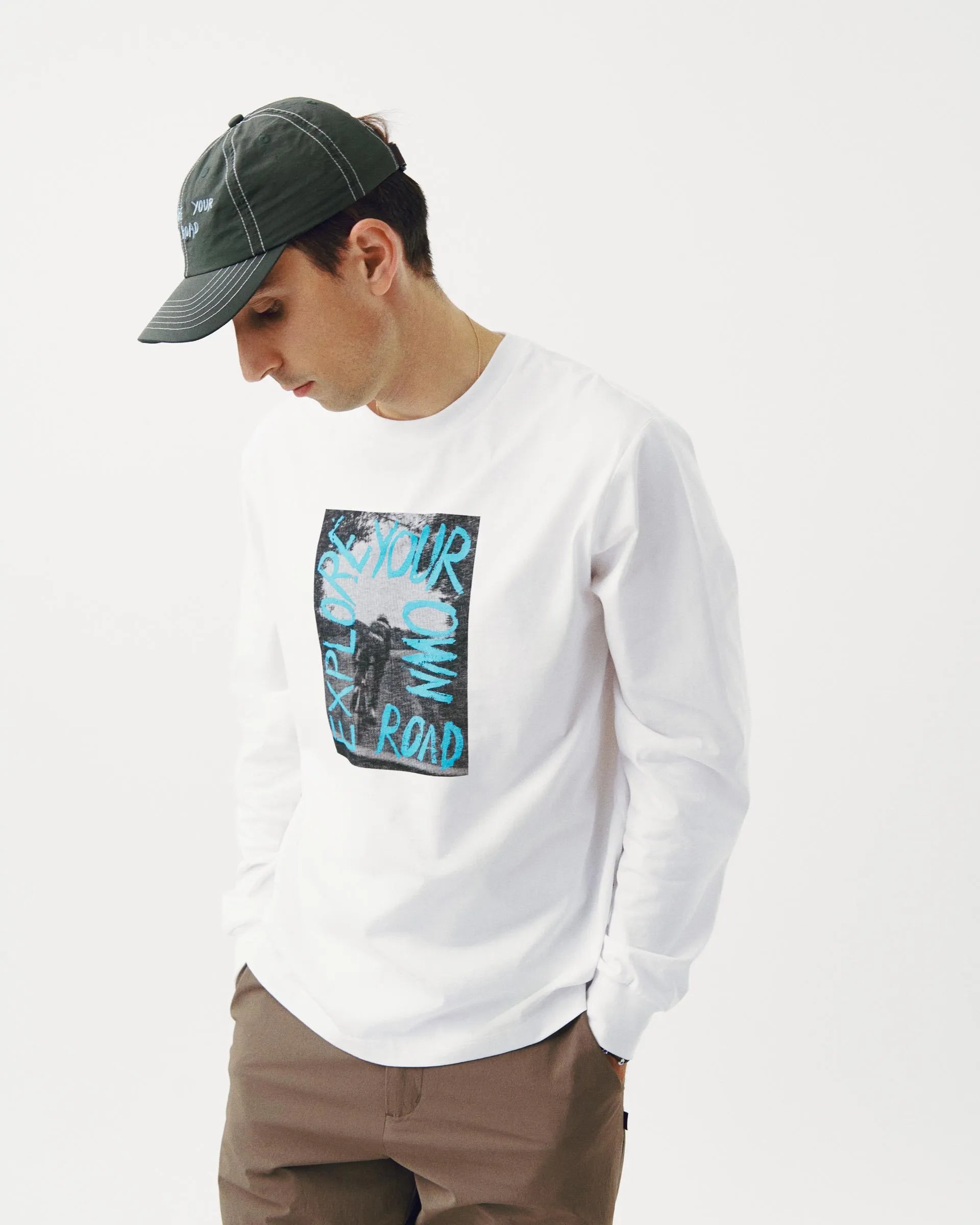 PAS NORMAL STUDIOS Off Race Graphic LS TShirt - White