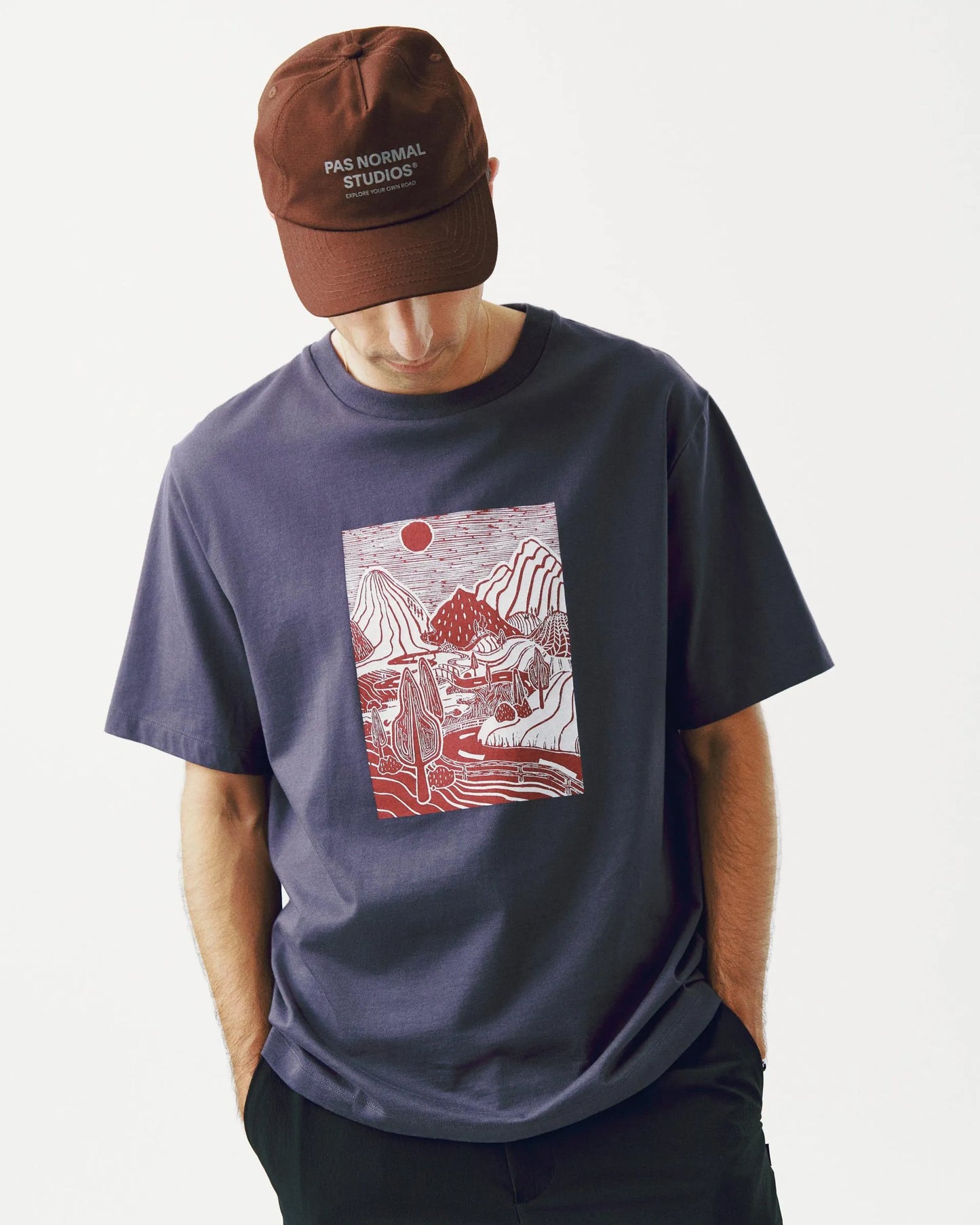 PAS NORMAL STUDIOS Off Race Graphic TShirt - Maroon