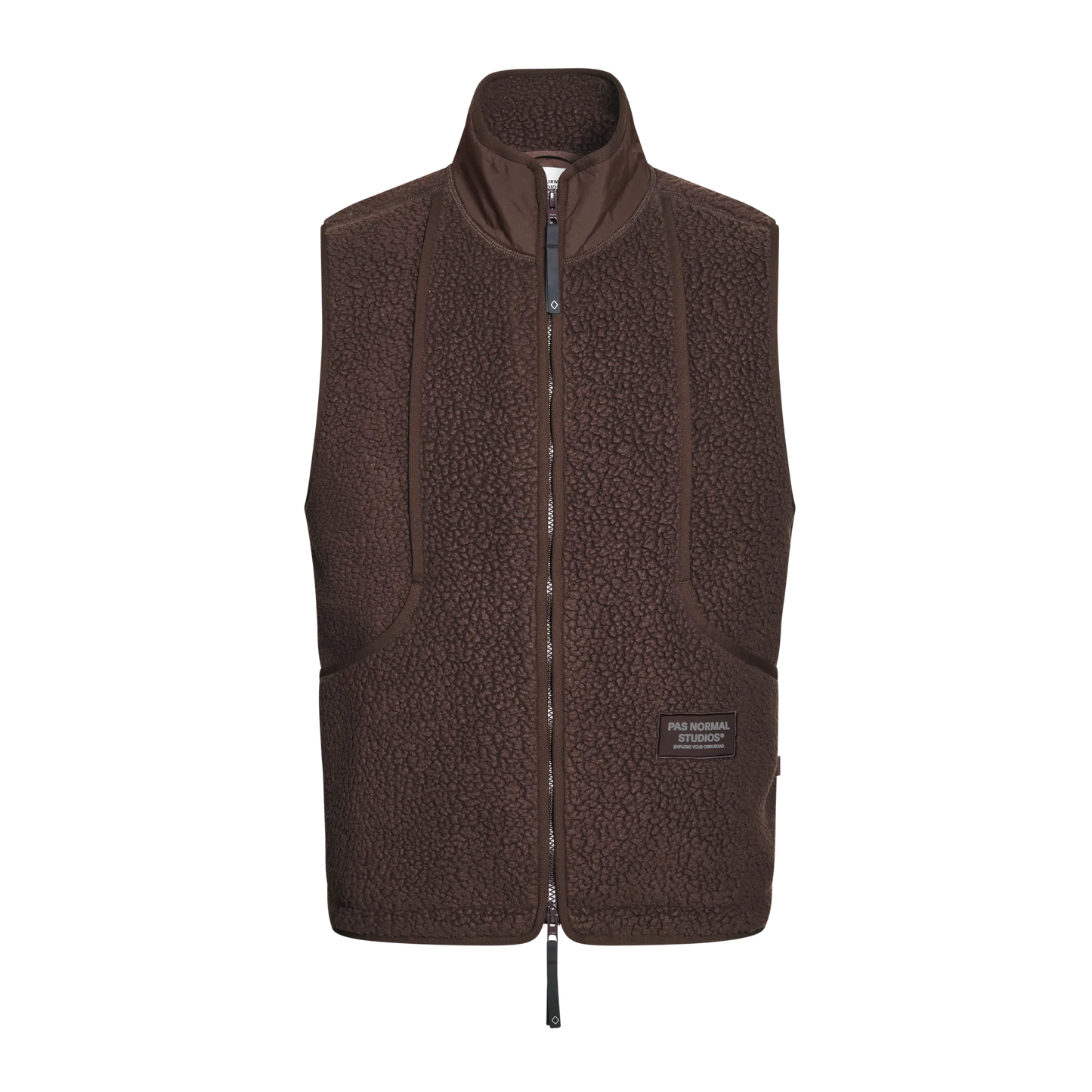 PAS NORMAL STUDIOS Off Race Pile Fleece Vest - Light Brown