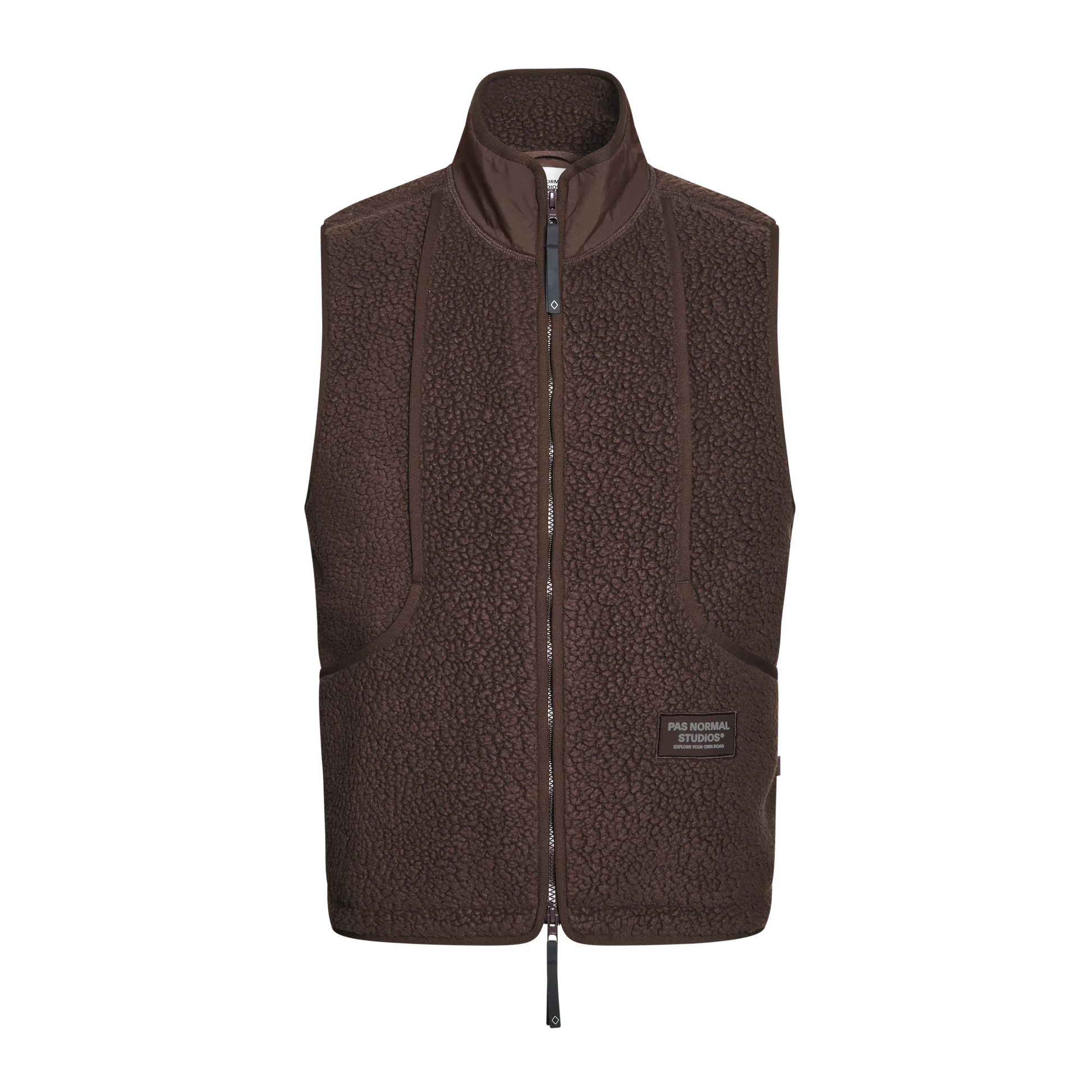 PAS NORMAL STUDIOS Off Race Pile Fleece Vest - Light Brown