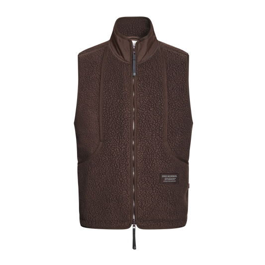 PAS NORMAL STUDIOS Off Race Pile Fleece Vest - Light Brown