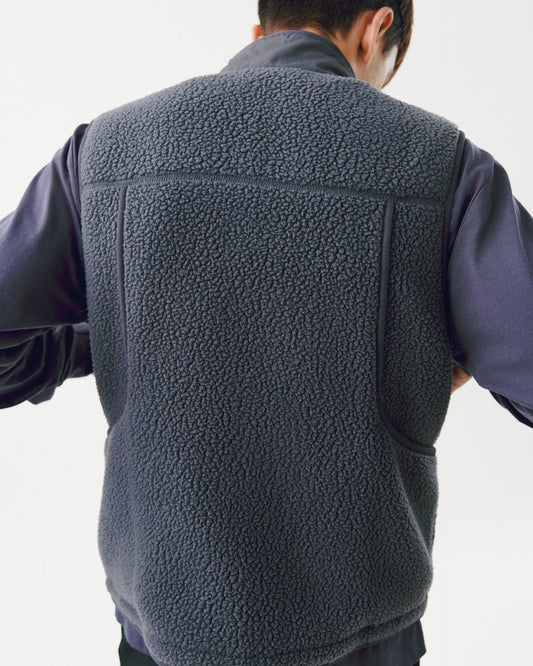 PAS NORMAL STUDIOS Off Race Pile Fleece Vest - Steel