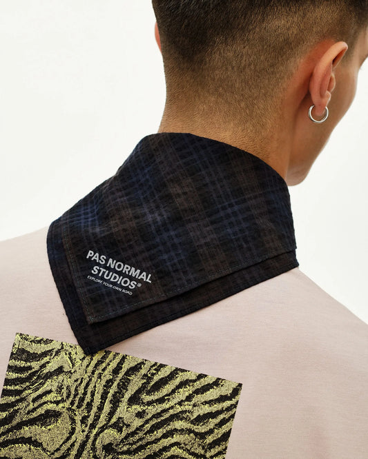 PAS NORMAL STUDIOS Off Race Seersucker Bandana - Dark Navy