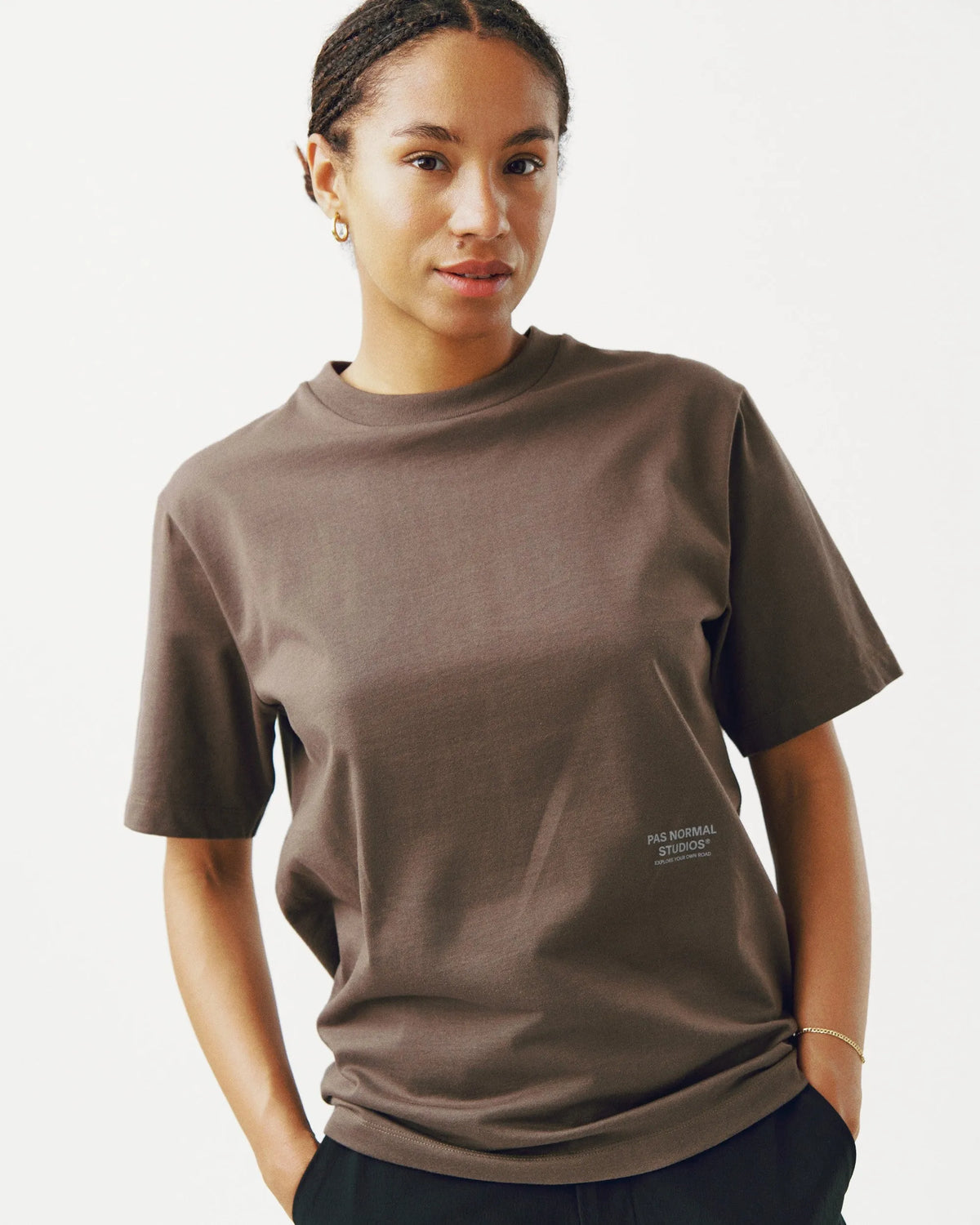 PAS NORMAL STUDIOS Off-Race T-Shirt - Ash Brown