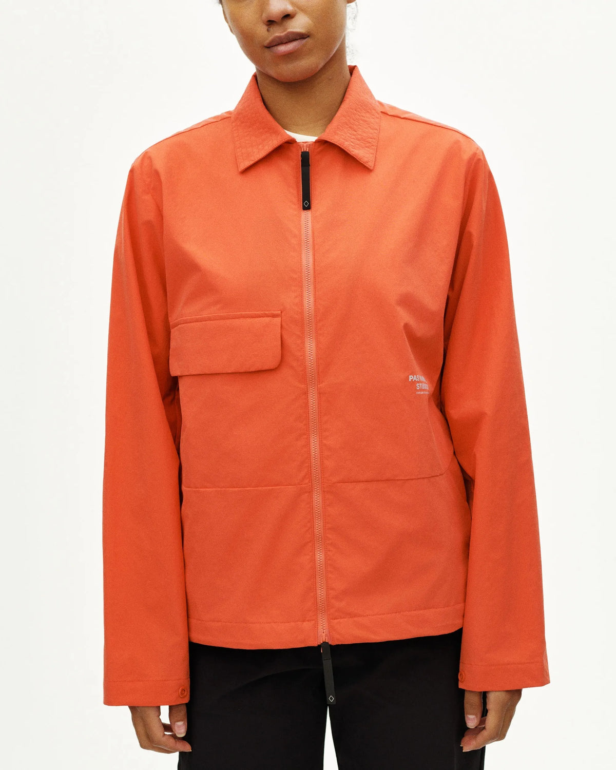PAS NORMAL STUDIOS Off-Race Utility Jacket - Hibiscus Orange
